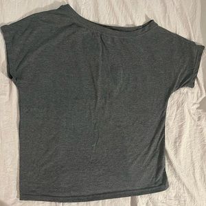 Gray off the shoulder t-shirt
